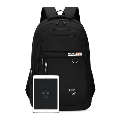 Mochilas Minimalistas de Grande Capacidade Masculinas Impermeáveis Oxford Mochila Escolar para Deslocamento Casual de Negócios Múltiplos Bolsos Bolsa de Viagem