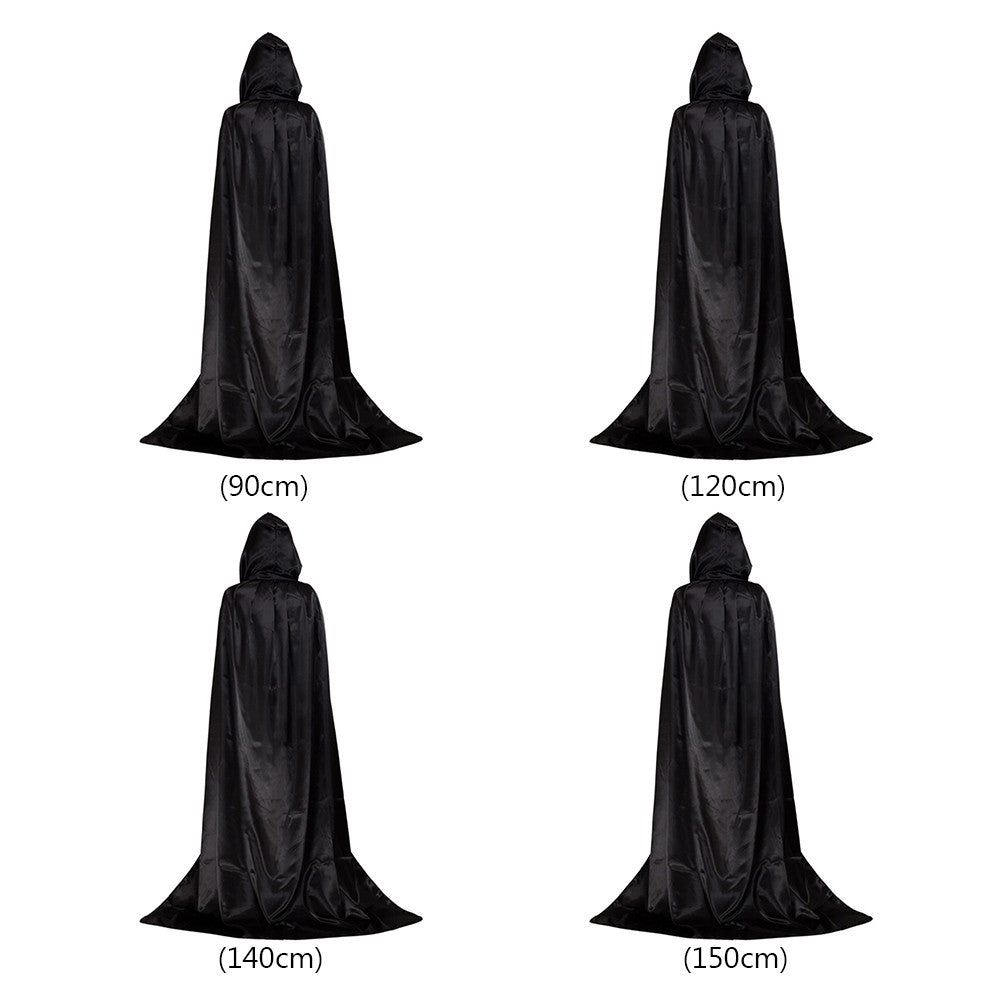 90-150cm Halloween Cloak Hooded Cape Halloween Christmas Cosplay Costume Devil Witch Vampire Cape Halloween Costumes Party Cloak