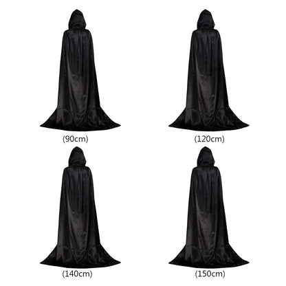90-150cm Halloween Cloak Hooded Cape Halloween Christmas Cosplay Costume Devil Witch Vampire Cape Halloween Costumes Party Cloak