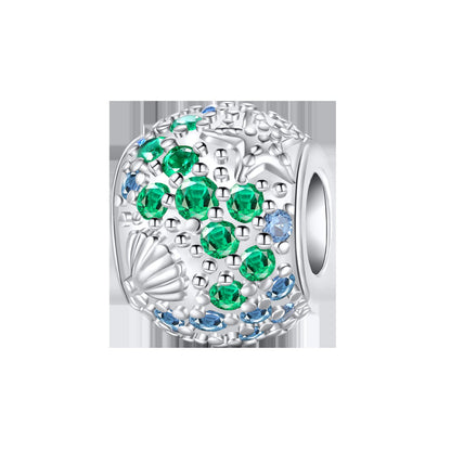 925 Sterling Silver Green Series Flower Tree Apple Pendant DIY Fine Beads Fit Original Charms Bracelet Women Jewelry Diy