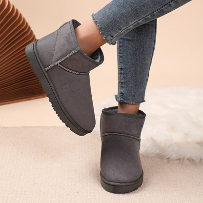 Fashion Winter Brown Short Boots New Platform Shoes Push Size Ankle Boots for Women Waterproof and Warm Snow Boots