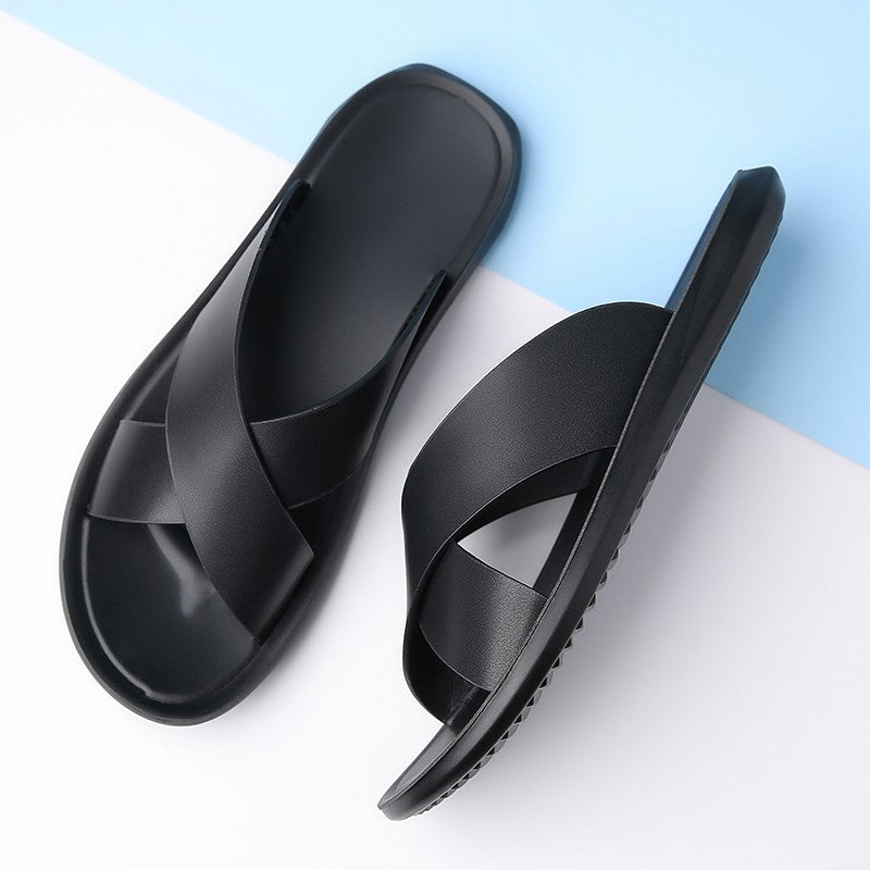 Mens Casual Summer Shoes Hot Sale Men Slippers Stylish Style Male Half Drag Outdoor Daily Beach Flats Lightweight Men's Slides