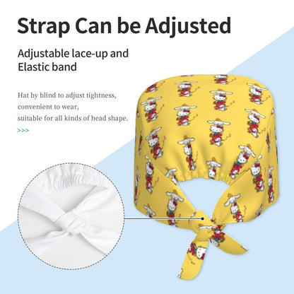 Custom Hello Kitty Medical Staff Scrubs Hat Women Men Cartoon Chara For Chef Hat Scrub Caps