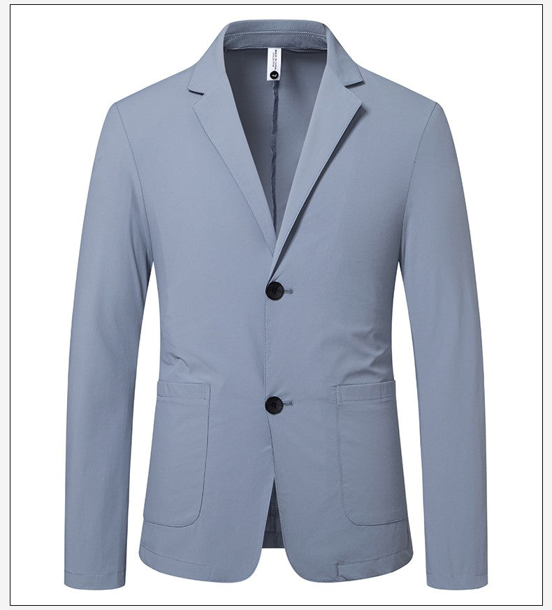 Sun Protection Clothing for Men, Casual Business Wear, Summer Light, Fashionable, Breathable, Sports and Outdoor Ice Silk Blazer