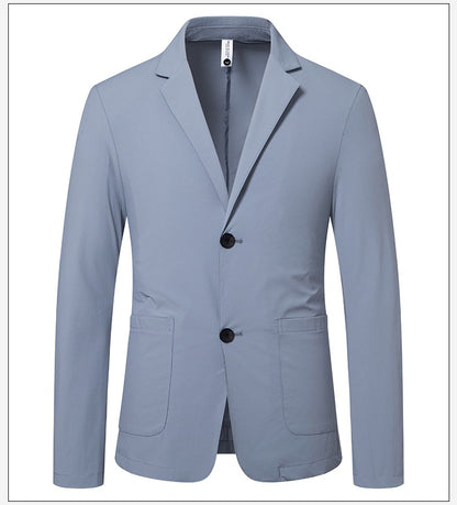 Sun Protection Clothing for Men, Casual Business Wear, Summer Light, Fashionable, Breathable, Sports and Outdoor Ice Silk Blazer