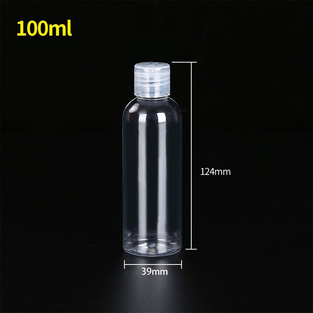 Travel Bottles 15ml 30ml 50ml 100ml 150ml 200ml 250ml 500ml Lotion Bottle Clear Plastic PET Vial Flip Top Cosmetic Container