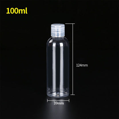 Travel Bottles 15ml 30ml 50ml 100ml 150ml 200ml 250ml 500ml Lotion Bottle Clear Plastic PET Vial Flip Top Cosmetic Container