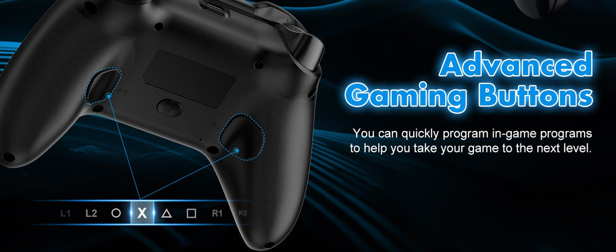 Game Controller For PlayStation 4/PS4 Pro/Slim/PS3/PC/IOS/Switch Wireless Gamepad,W/Turbo Dual Vibration 6-Axis Gyro 3.5mm Jack