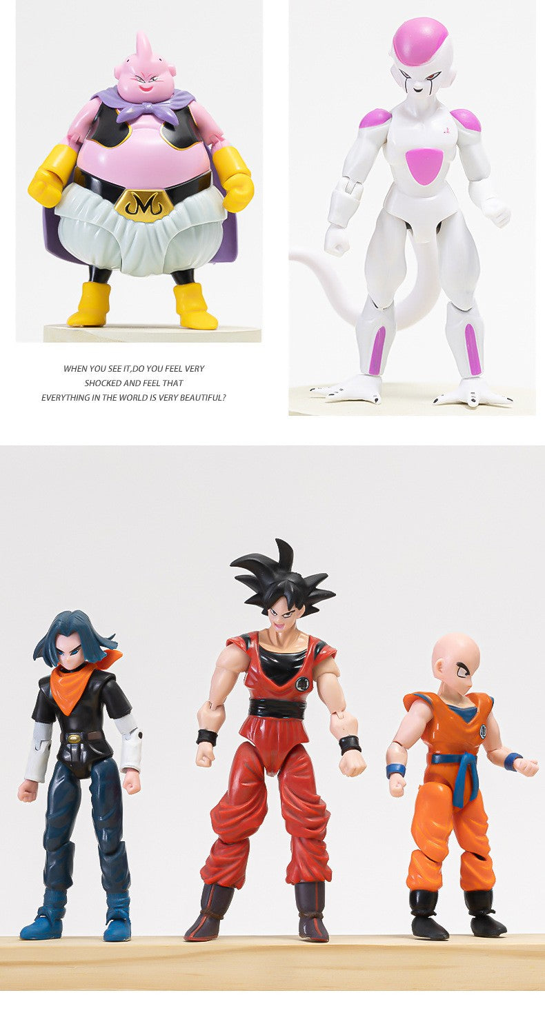 12-18CM Anime Dragon Ball Z Super Saiyan Son Goku Broly Vegeta Anime Action Figure Model Gifts Collectible Figurines for Kids