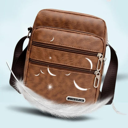 Men's PU Leather Crossbody Shoulder Bags High quality Tote Fashion Business Man Messenger Bag  Leather Bags fanny pack