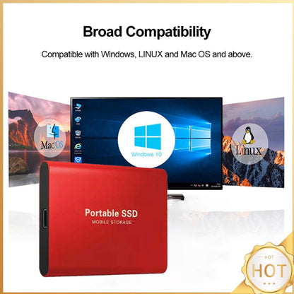 USB3.1 Hard Disk 16TB External Hard Drive 2TB 4TB Portable SSD Type-C High Speed External Solid State Drive for PC MAC Phones