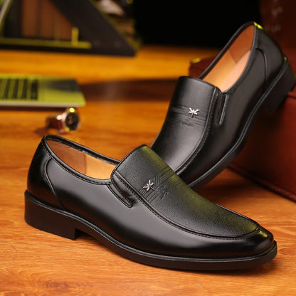 Leather Shoes Men's Business Shoes Luxury Brand Loafers Dress Moccasins Breathable Slip on Black Driving Shoes Male Formal Shoes