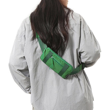 Chest Bag Pure Color Nylon Lightweight Sports Crossbody Bag Outdoor Fitness Running Waist Bag Cycling Fitn Phone Bag