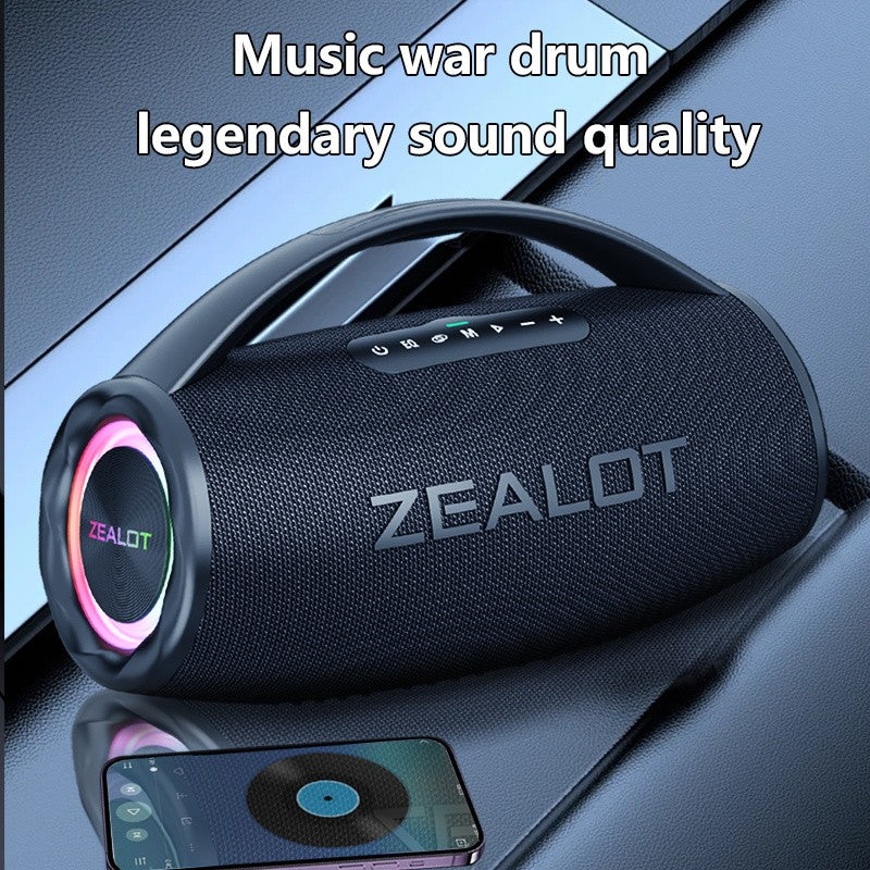 Alto-falante sem fio ZEALOT S97 80W, Subwoofer portátil para uso externo, Qualidade de som Hifi, Emparelhamento duplo, Carregamento rápido, 16000mAh.