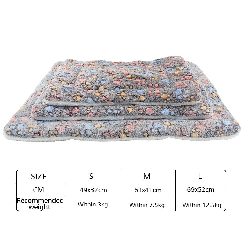 Manta para Cama de Cachorro Engrossada de Flanela Tapete Macio para Dormir de Animais de Estimação para Cães Gatos Cobertor Quente de Inverno para Animais de Estimação
