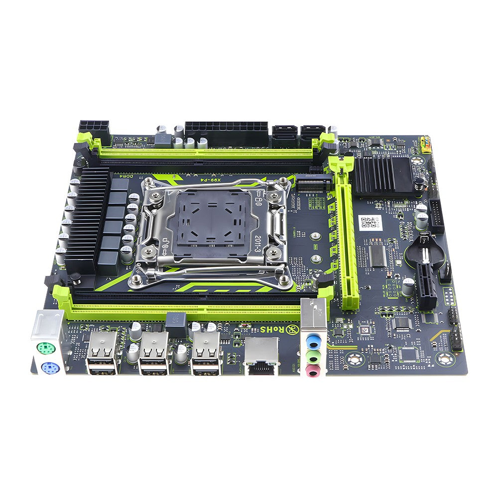MOUGOL X99 Gaming Motherboard Set with Intel Xeon E5 2650 V4 & DDR4 16G*1 2133MHz Dual Channel RAM M.2 NVME for Desktop Host