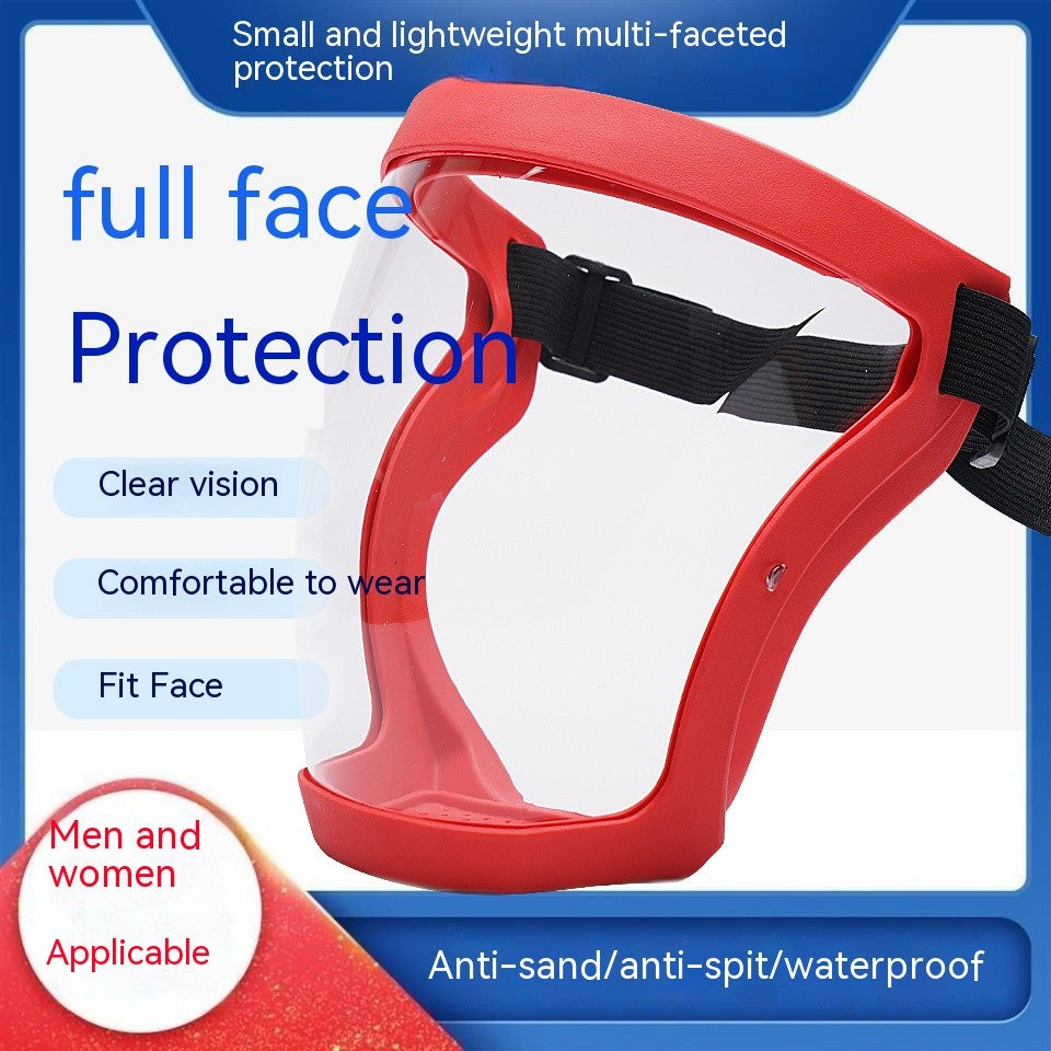 Protetor Facial Transparente Escudo Facial Super Protetor para Trabalho Roçagem Antipoeira Antiembaçante Máscara Facial Completa para Cozinha à Prova de Óleo
