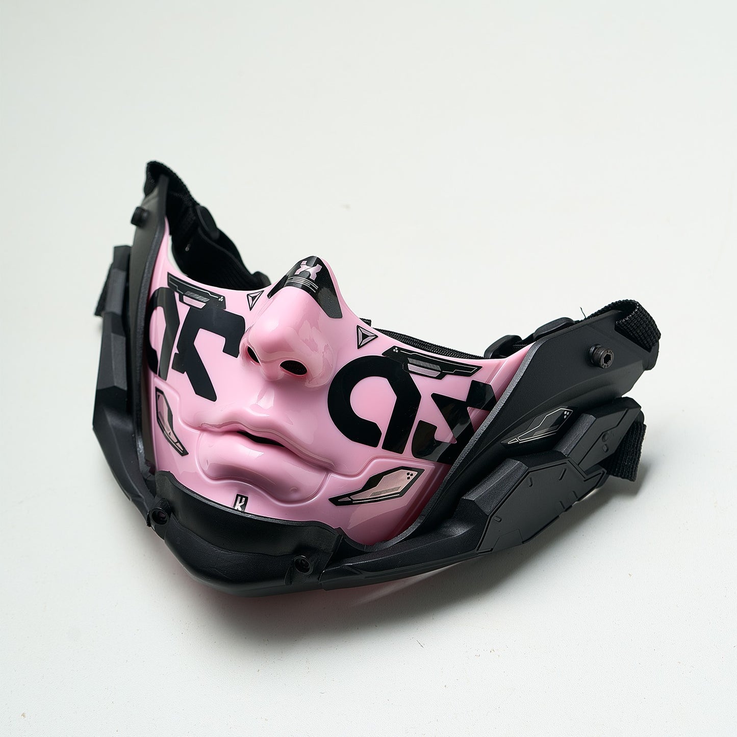 14 Color Two Sizes Cyberpunk Half Face Mask Halloween Cosplay Mask Adjustable Strap Breathable Comfort Party Costume Face Cover