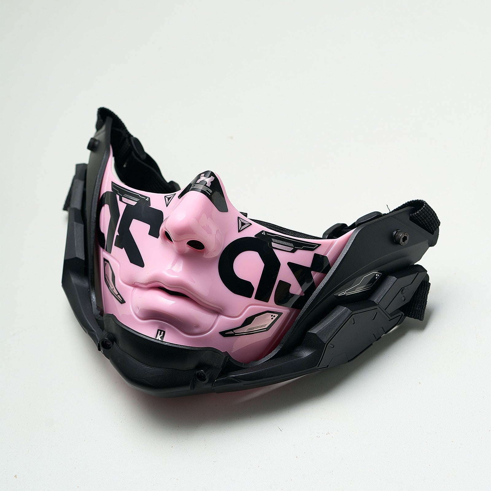 14 Color Two Sizes Cyberpunk Half Face Mask Halloween Cosplay Mask Adjustable Strap Breathable Comfort Party Costume Face Cover