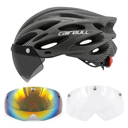 Cairbull Capacetes de Ciclismo MTB Mountain Road Capacete de Bicicleta de Corrida Leve Respirável Led Segurança Capacete de Bicicleta 54-62cm Casco