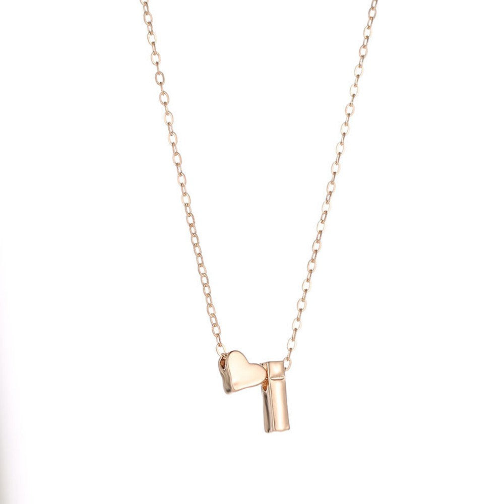 Colar Minúsculo com Pingente de Coração e Letra Inicial, da SUMENG Fashion, Banhado a Ouro ou Prata, Choker com Nome para Mulheres, Joia de Presente