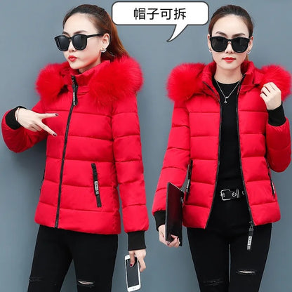 Women's Winter Parka Coat 2025 Korean Version Loose Lady Cotton Padded Outerwear Temperament Casual Ladies Down Cotton Jacket