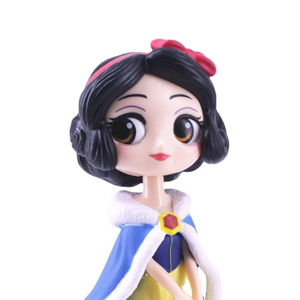 Disney Q Posket Princesa Branca de Neve Aurora Linda Action Figure Enfeite Modelo Brinquedos Acessórios Charme Infantil Presentes de Aniversário