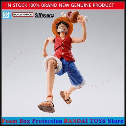 Atacado Bandai 100% Genuíno One Piece Kit Modelo Anime Figures SHF Monkey D Luffy Romance Dawn Action Figure Coleção Modelo