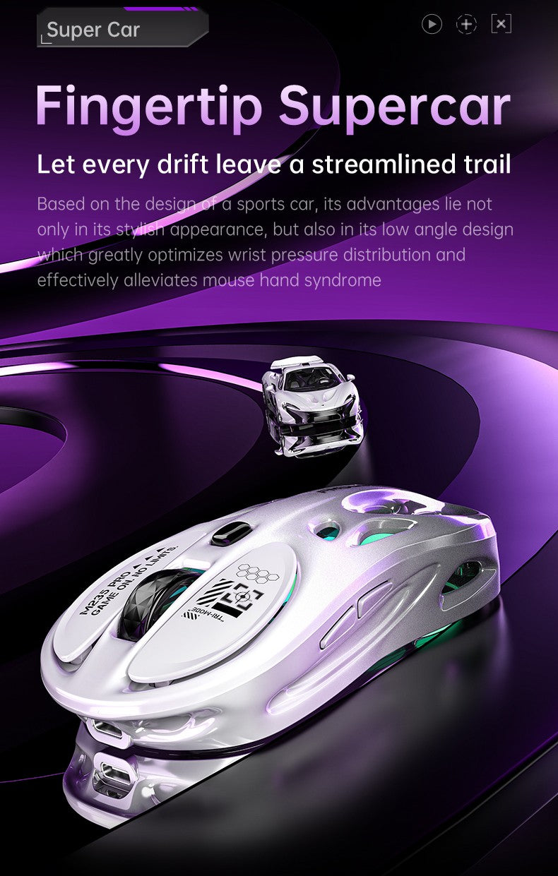 M235 Pro Lightweight Wireless Laptop Mouse BT/2.4G/Wired RGB 1000Hz Polling Rate Programmable Designed for Comfortable Office