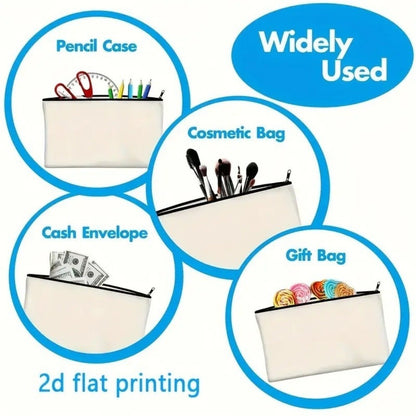 New Trendy Zipper Pouch Nature Moon Phase Simple Modern Cosmetic Bag Durable Storage Bag Gift