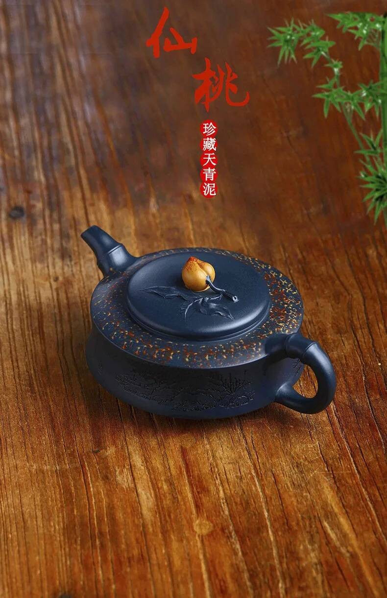 Bule de Chá de Argila Roxa Yixing de 360ml Famoso Bule Feito à Mão Antigo e Deteriorado Bule de Lama Dicaoqing Conjunto Chinês Zisha Coleção Presente