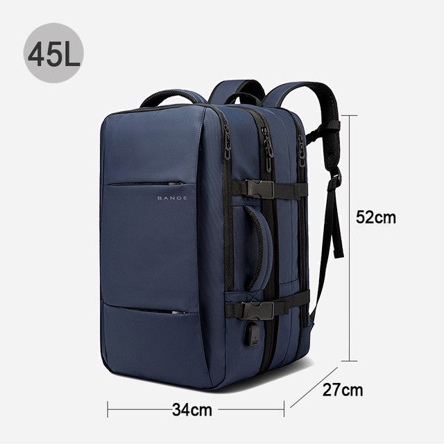 BANGE Mochila Expansível Masculina Impermeável Mochila para Notebook de 17.3 polegadas Masculina Grande Capacidade para Caminhada Viagem Mochilas Masculinas para Homens