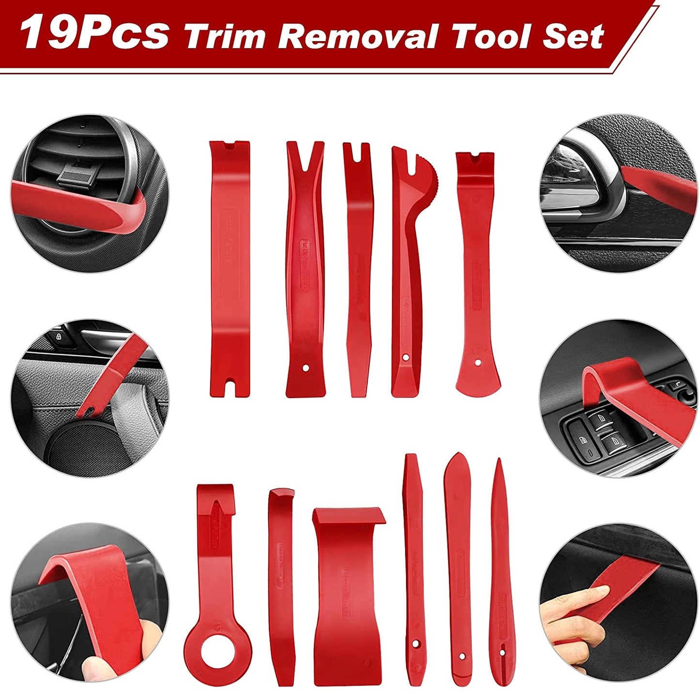 Ferramentas para carros Kit de desmontagem de interior de carro Ferramenta de remoção de acabamento de plástico extrator de clipes de carro Ferramentas de painel DIY para conjunto de extrator de acabamento automotivo