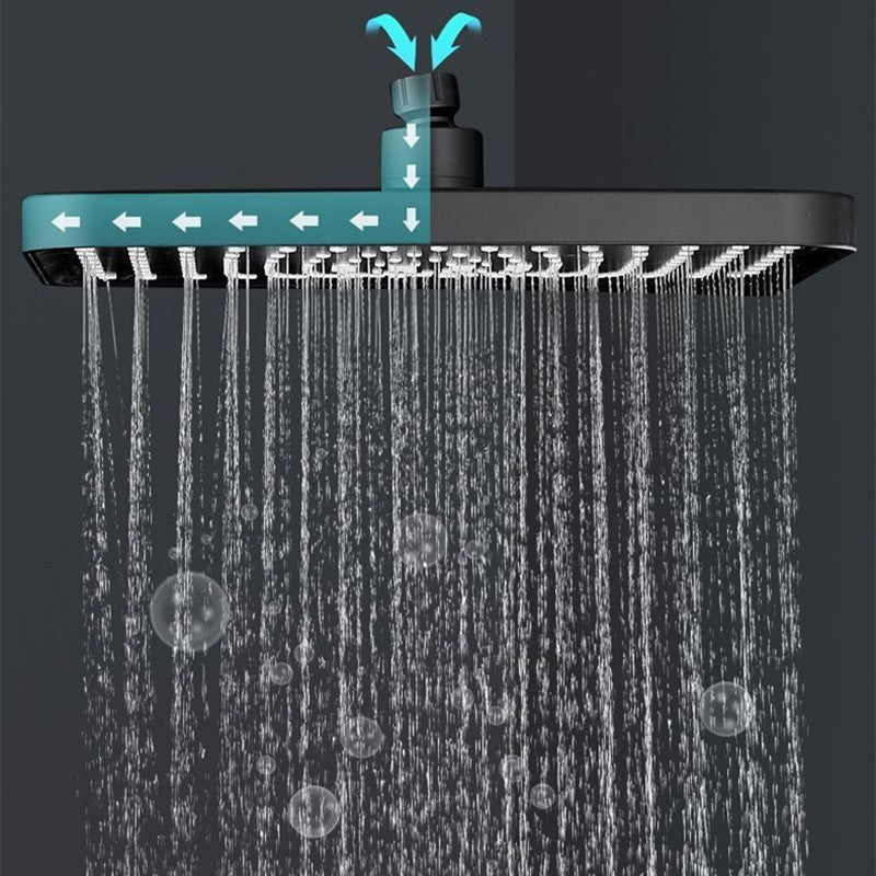 New 30cm Large Size High Pressure Overhead Rain Shower Head Large Flow Booster Rain Shower Head 360° Rotation Water Saving