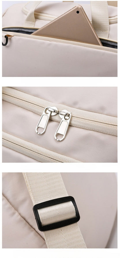 Multifunctional Large Capacity Handbag Waterproof Outdoor Travel Daypack with Wet Dry Shoe Compartment Trendy Fitness Sports Bag