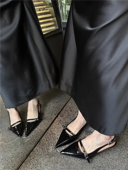 High Heels Women's Empty Single Shoes 2025 New Spring and Summer Bag Head Stiletto Sandals