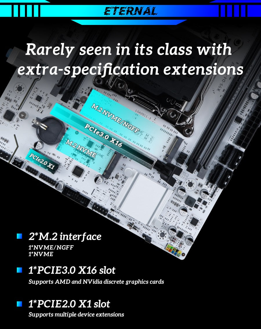 SOYO X99 C612 Chipset Motherboard Kit TPM2.0 Pin with Xeon E5-2682 V4 CPU & 16GB(2x8GB) DDR4 2133MHz RAM M.2 NVME for Gaming PC