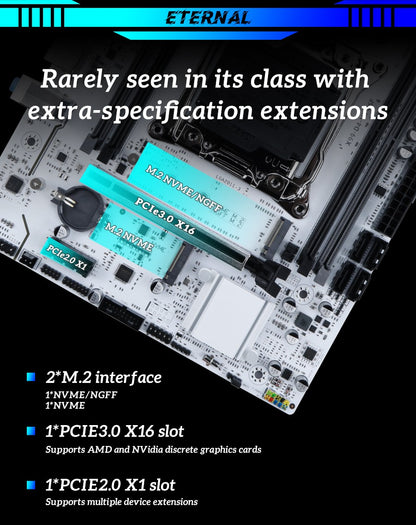 SOYO X99 C612 Chipset Motherboard Kit TPM2.0 Pin with Xeon E5-2682 V4 CPU & 16GB(2x8GB) DDR4 2133MHz RAM M.2 NVME for Gaming PC