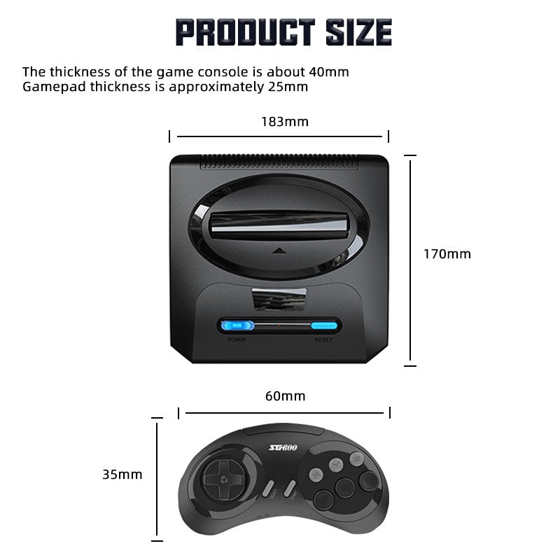 16BIT Segas-MD Video Game Console For Sega Mega Drive Genesis Dendy Console Support HD Output Retro Game Machine