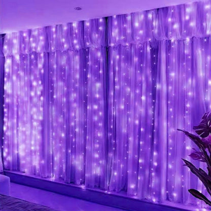 3/6m LED Curtain String Lights USB Festoon Remote Control Garland Fairy Lights Wedding Christmas Decoration for Home Bedroom