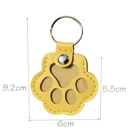Chaveiro de Couro para Lembranças de Pelo de Pet, Medalhão Memorial para Guardar Pelo de Cão ou Gato, Lindo Presente de Luto por Pet, Chaveiro de Bolsa de Lembrança