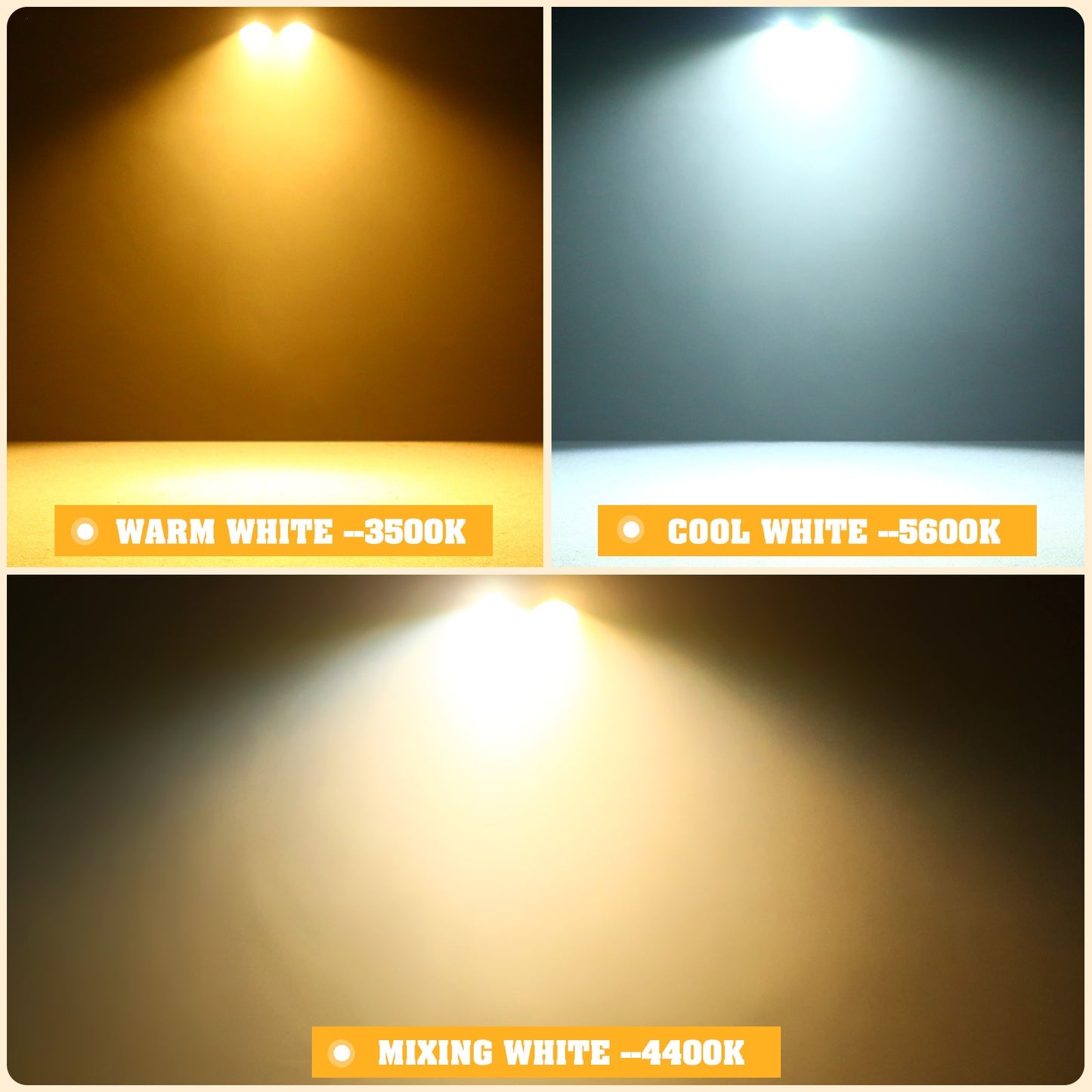 U'King 4PCS 200W COB Par Light 2x100W Blinder Lighting 2 Eyes LED 2IN1 COB Cool Warm White Lighting Party Bar DMX Stage Lighting