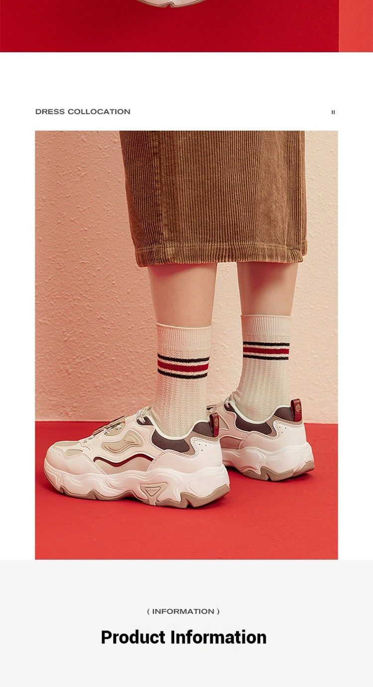 Xtep Star Trails 2.0 Women's Low Top Casual Shoes 2025 Spring Breathable Non-slip Thick Sole Leisure Sports Shoes 975118320005