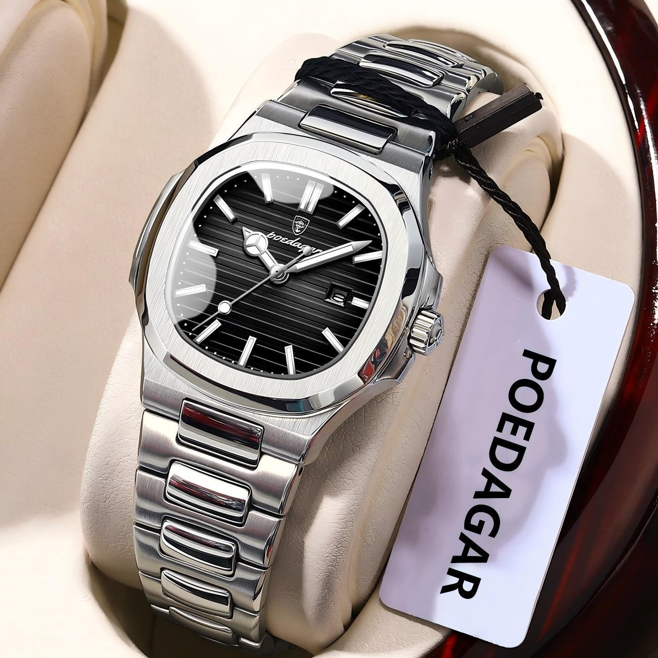 POEDAGAR Elegant Women's Quartz Watches Waterproof Luminous Date Ladies Wristwatch Stainless Steel Fashion Watch For Woman Reloj