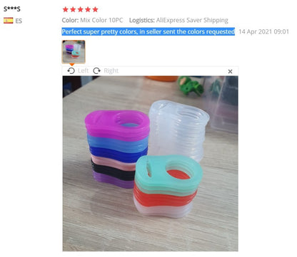 12pcs TYRY.HU Pacifier Adapter of Material Silicone for DIY Pacifier Chains Holder Clip Adapter Soother Teething Ribbon BPA Free