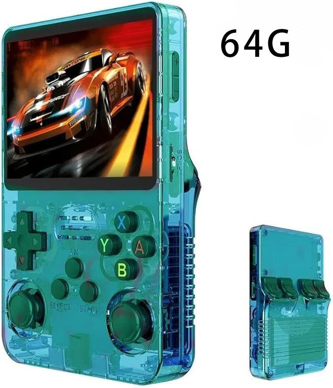 R36S Handheld Retro Game Console Classic ARKOS System 3.5 Inch Portable Video Gaming Console with Single Card for Kids Gift