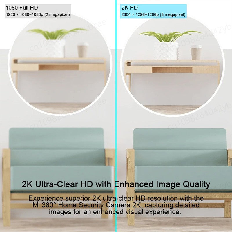 XIAOMI Home Security Intelligent Wifi Camera PTZ 2K,Color Night Vision,Two?Way Audio,AI Human Face Detection,Chinese Version
