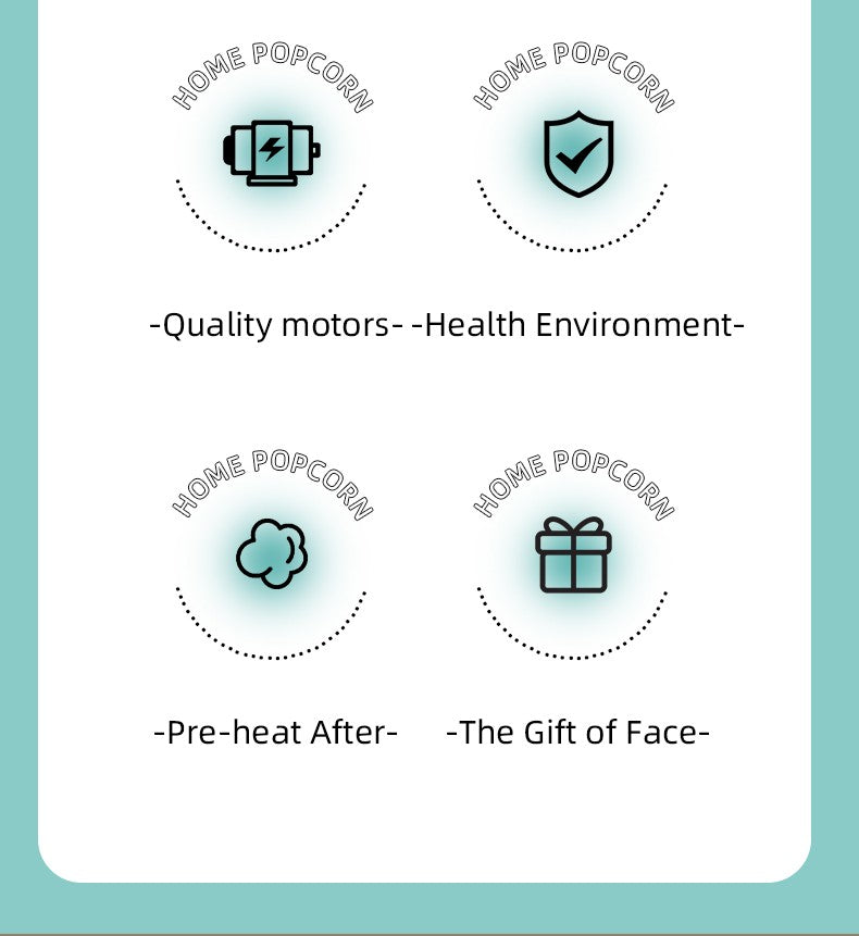 Popcorn Machine Household Healthy Hot Air Oil Free Corn Popcorn Maker For Kitchen Kids Home-made Popcorn Movie Snack 110V/220V