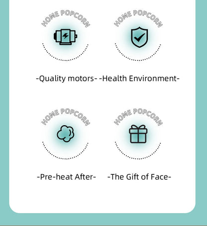 Popcorn Machine Household Healthy Hot Air Oil Free Corn Popcorn Maker For Kitchen Kids Home-made Popcorn Movie Snack 110V/220V