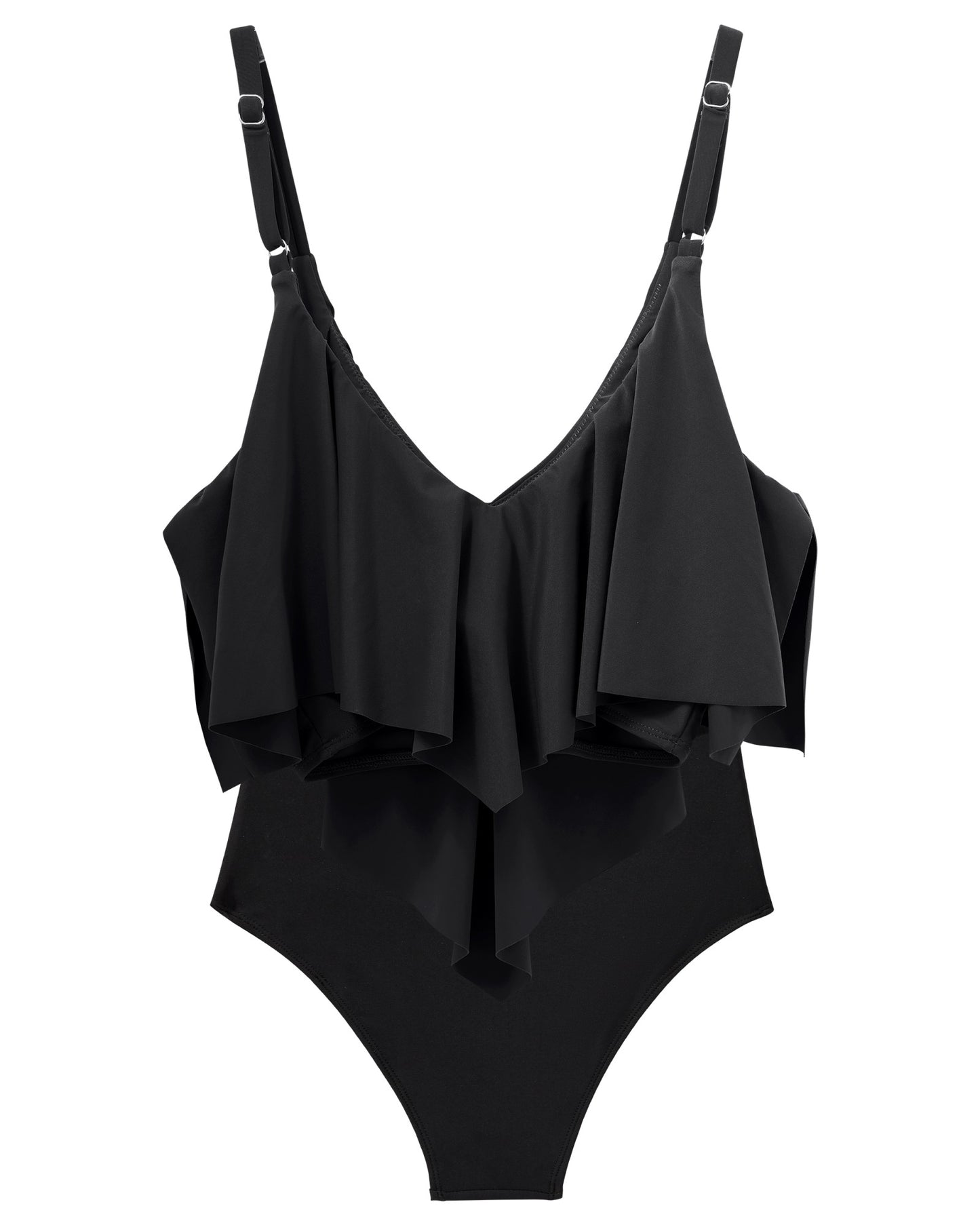 Women Tankini Ruffle High Waisted Swimsuits Tummy Control Bathing Suits Swimwear Beachwear Padded XXL Size Bikini Set Female